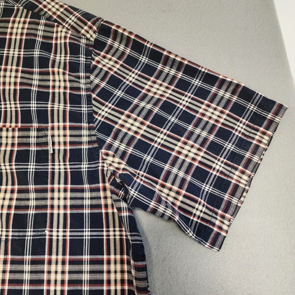 Carhartt Shirt Mens XL Blue Gray Plaid Short Sleeve Button Down - Picture 13 of 16
